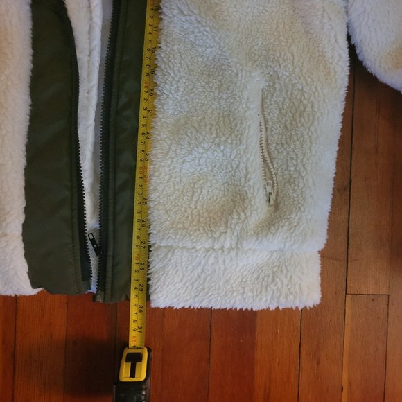 Cider Contrast Teddy Coat - size Small - Picture 5 of 5